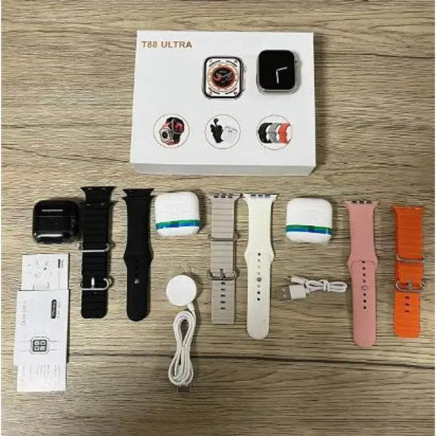 T88 Ultra HD Screen Smart Watch with Earphones