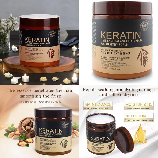 KERATINE HAIR MASK - HAIR STRAIGHTENING CREAM -  500 ML